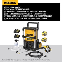 DeWalt 2X20V MAX DCPW1600Y2 1600 psi Battery 1.2 gpm Pressure Washer