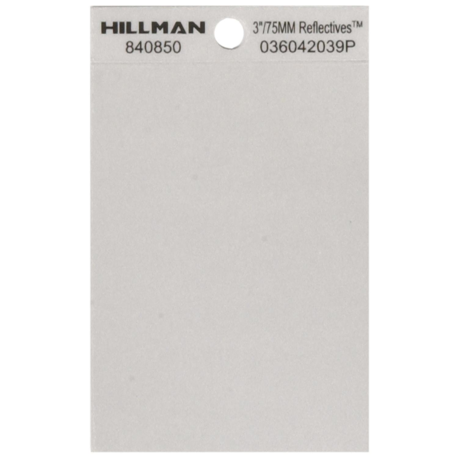 Hillman 3 In. Reflective Vinyl Self-Adhesive Special Character Blank 1 ...