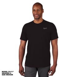 Milwaukee M Short Sleeve Men's Crew Neck Black Hybrid Work Tee Shirt