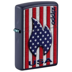 Zippo Blue Patriotic Flame Lighter 2 oz 1 pk