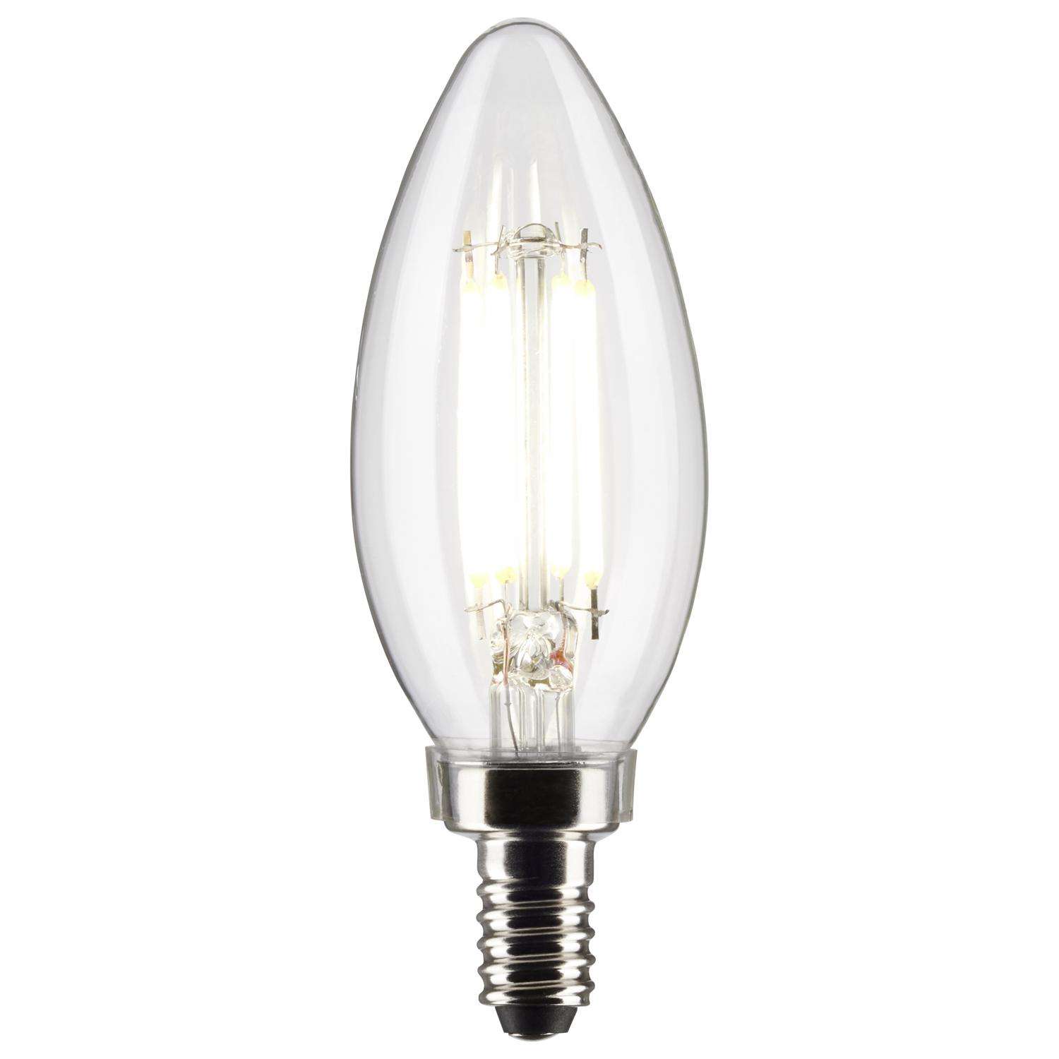 Satco B11 E12 (Candelabra) Filament LED Bulb Soft White 60 Watt ...