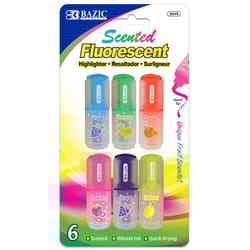 Bazic Products Neon Color Assorted Chisel Tip Scented Highlighter 6 pk