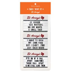 EL Arroyo 9 in. L X 4 in. W Taco 'Bout It Button Magnets 3 pc