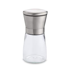 HIC Kitchen Clear/Gray Glass/Stainless Steel Spice Grinder