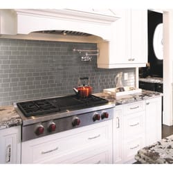 Smart Tiles 8.38 in. W X 11.56 in. L Gray Mosaic Vinyl Adhesive Wall Tile 4 pc