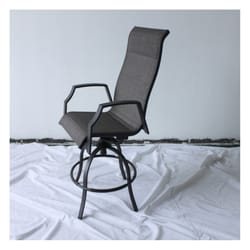 Living Accents Icarus Black Aluminum Frame Swivel Balcony Rocking Chair