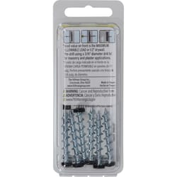 HILLMAN Bore-fast 3/16 in. D X 1-1/2 in. L Steel Pan Head Screw and Anchor 6 pc