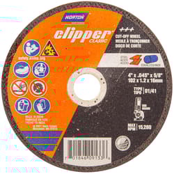 Norton Clipper 4 in. D X 5/8 in. Aluminum Oxide Classic Cut-Off Wheel 1 pk