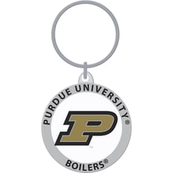 HILLMAN NCAA Tempered Steel White Split Ring Keychain