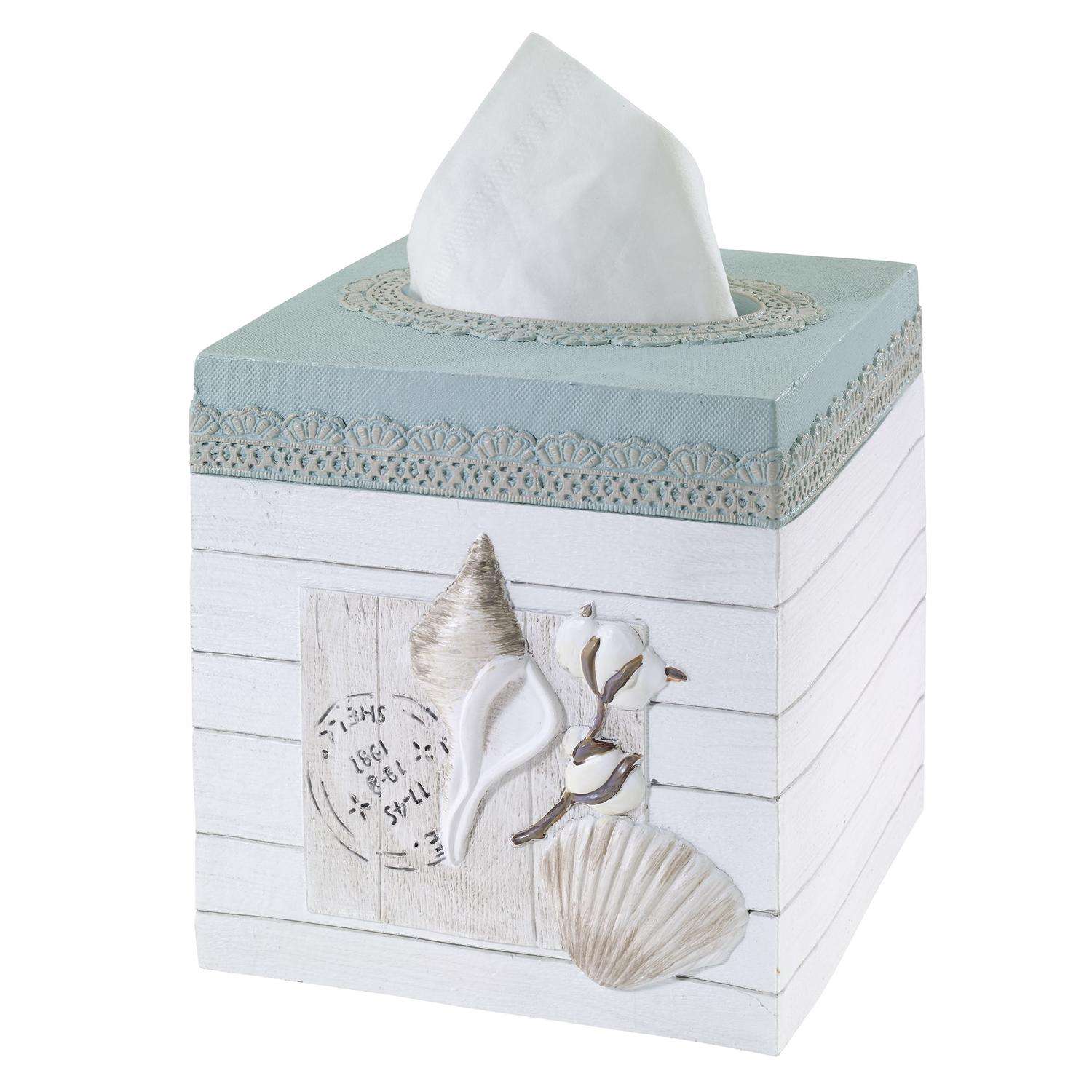 Avanti Linens Farmhouse Shell Multicolored Plastic Tissue Cover Ace