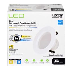 Feit LED Retrofits Gloss White 5 in. W Metal LED Retrofit Recessed Lighting 7.2 W