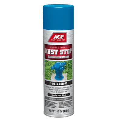 Ace Rust Stop Gloss Safety Blue Spray Paint 15 Oz Ace Hardware