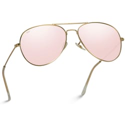 WearMe Pro Gold Frame Pink Lens Sunglasses