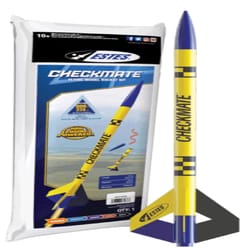 Estes Industries Checkmate Model Rocket Kit Blue/Yellow