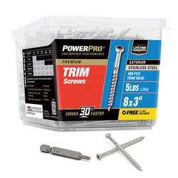 HILLMAN Power Pro No. 8 X 3 in. L Star Ceramic Coarse Trim Screws 489 pk