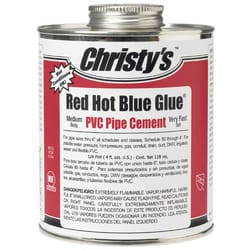 Christy's Red Hot Blue Glue Blue Cement For PVC 4 oz