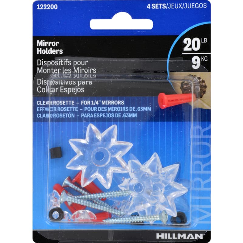 HILLMAN AnchorWire Mirror Heavy Duty Mirror Holder 1 Lb 4 Pk - Ace Hardware