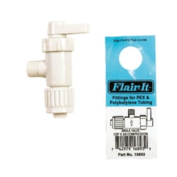 Flair-It 1/2 in. PEX X 3/8 in. Compression Plastic Angle Stop Valve