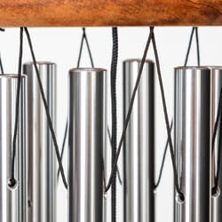 Wind River In Loving Memory Silver Aluminum/Wood 18 in. Wind Chime