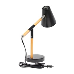 Simple Designs 15.5 in. Black Desk Lamp