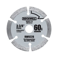 Rockwell 3-3/8 in. D X 19/32 in. Versacut Diamond Saw Blade 6 teeth 6 pc