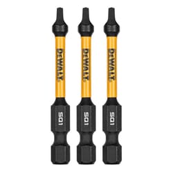 DeWalt FlexTorq Square #1 X 2.25 in. L Impact Driver Bit Set Steel 3 pc