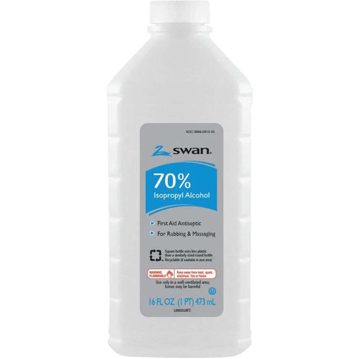 Swan 70 Isopropyl Rubbing Alcohol 16 oz. Ace Hardware