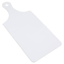 12 x 18 White Plastic Cutting Board w/ Handle