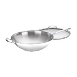 Cuisinart Chef's Classic Stainless Steel Skillet w/Lid 14 in. Silver