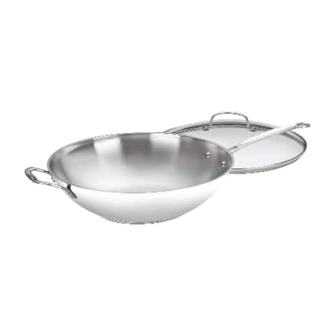 Cuisinart Chef's Classic Stainless Stir-Fry Pan with Glass Cover, 14