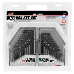 Performance Tool Metric and SAE Long and Short Arm Hex Key Set 30 pc