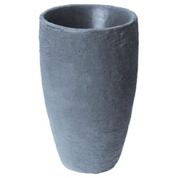 Algreen Products Athena 29 in. H X 17.5 in. D Polyethylene Double wall Planter Charcoalstone