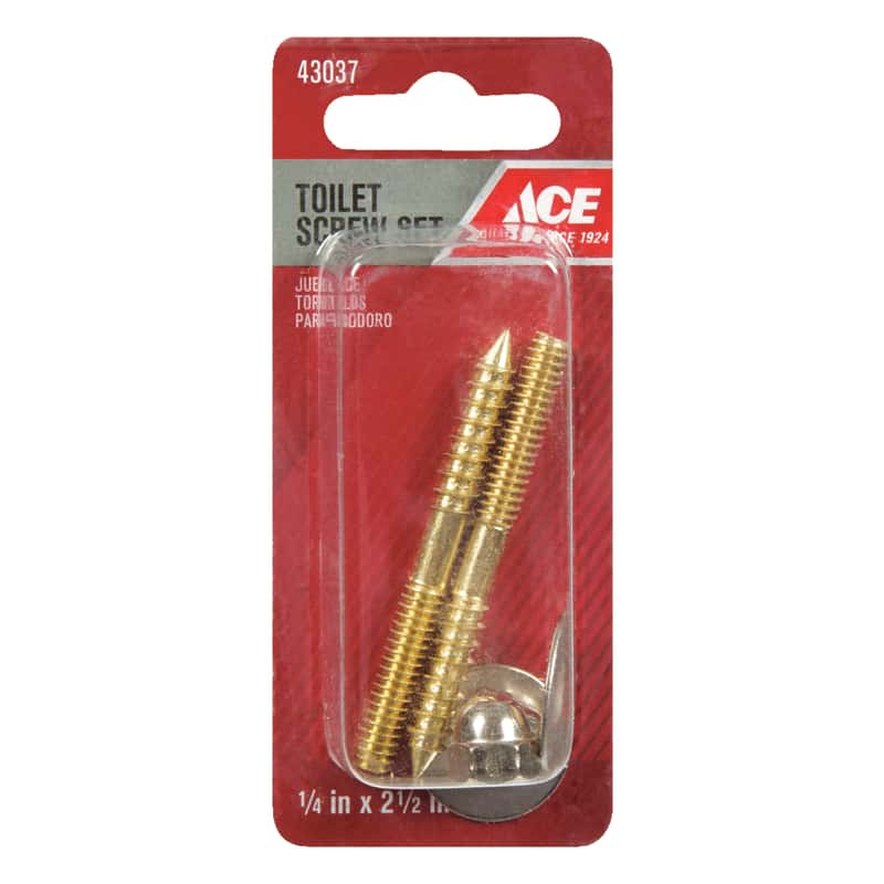 Ace Toilet Screw Set Brass Ace Hardware