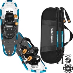 Retrospec Drifter 25 in. Unisex Snowshoe Bundle Ice Cap