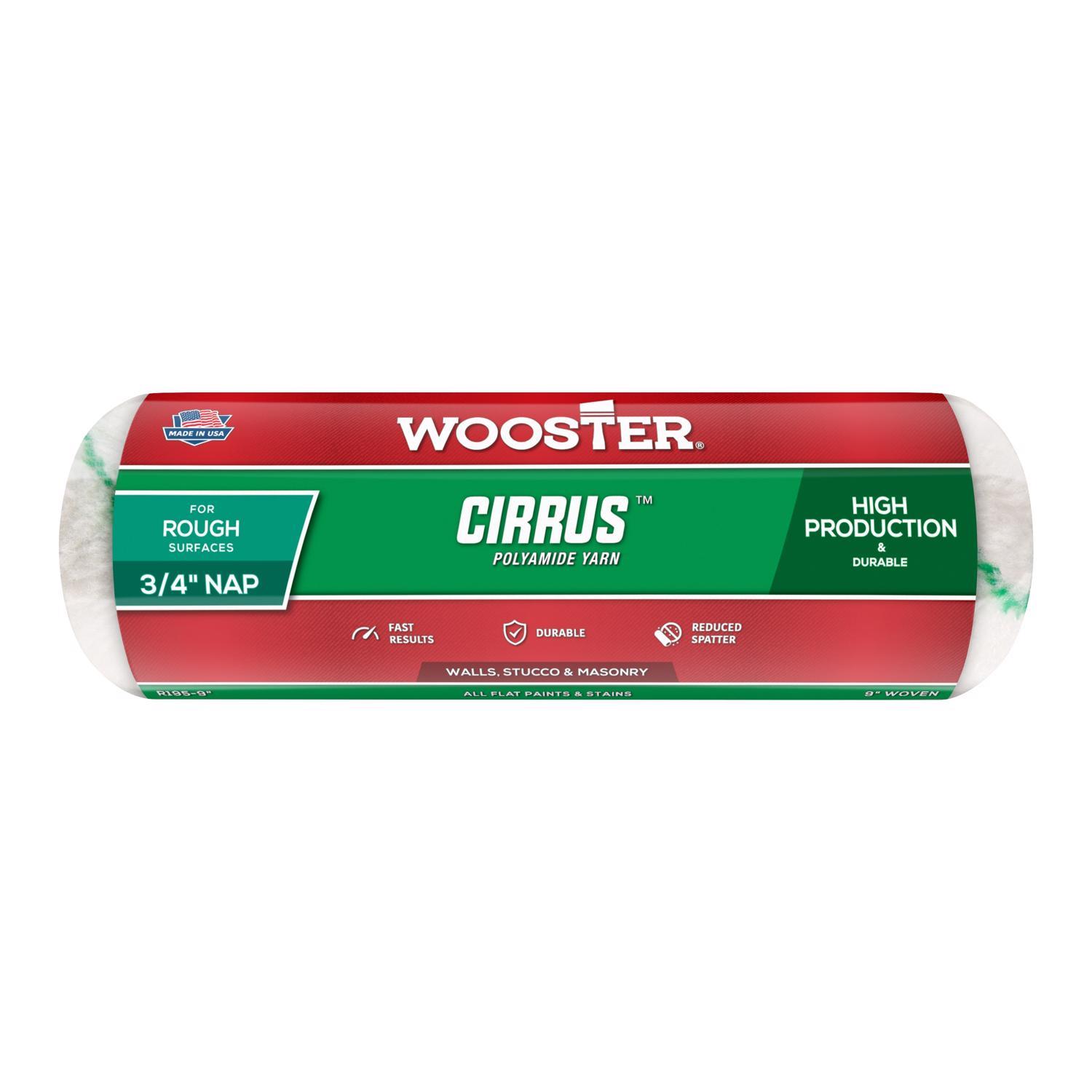 Photos - Putty Knife / Painting Tool Wooster Cirrus Yarn 9 in. W X 3/4 in. Regular Paint Roller Cover 1 pk R195-9