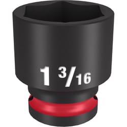 Milwaukee Shockwave 1-3/16 in. X 1/2 in. drive SAE 6 Point Standard Impact Socket 1 pc