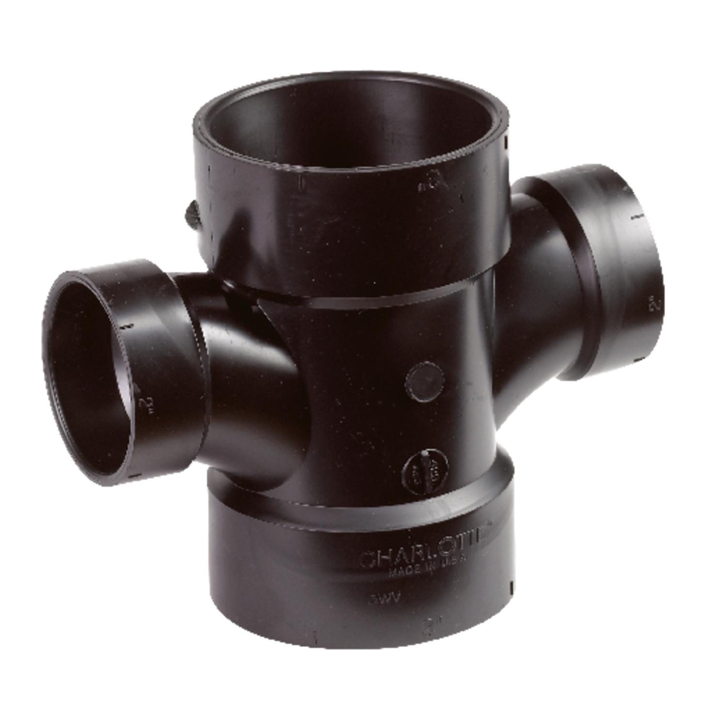 ABS004290600 Charlotte Pipe 2 in. Hub X 2 in. D Hub ABS Sanitar sku ABS004290600