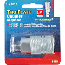 Tru-Flate Steel Quick Change Coupler 3/8 in. Male 1 pc