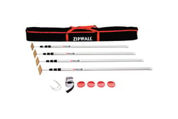 Zipwall Telescoping 12 ft. L X 1 in. D Aluminum Spring-Loaded Poles Multicolored