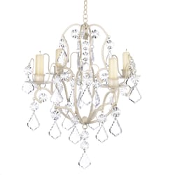 Gallery of Light 15 in. H X 11 in. L Crystal Acrylic/Iron Decorative Candle Chandelier