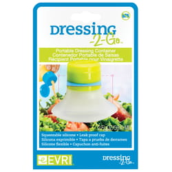 Evriholder White/Green Silicone Salad Dressing Container 2 oz