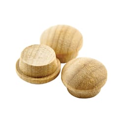 Richelieu Round Birch Button Plug 3/8 in. D X .5 in. L 25 pk Natural