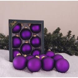 Christmas By Krebs Purple Magic Velvet Ball Indoor Christmas Decor 2-5/8 in.