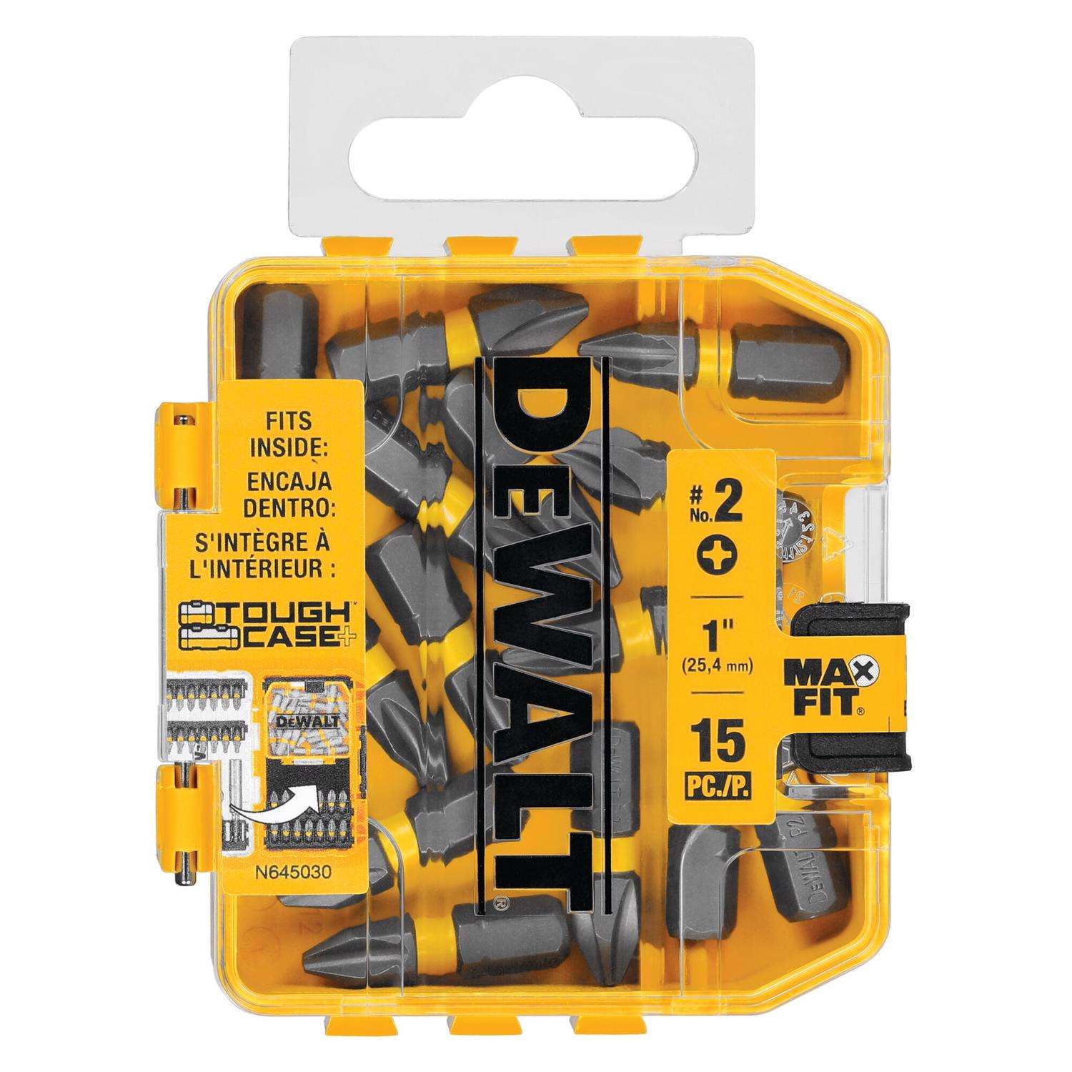 DeWalt Max Fit Phillips 2 X 1 in. L Insert Bit S2 Tool Steel 15 pc