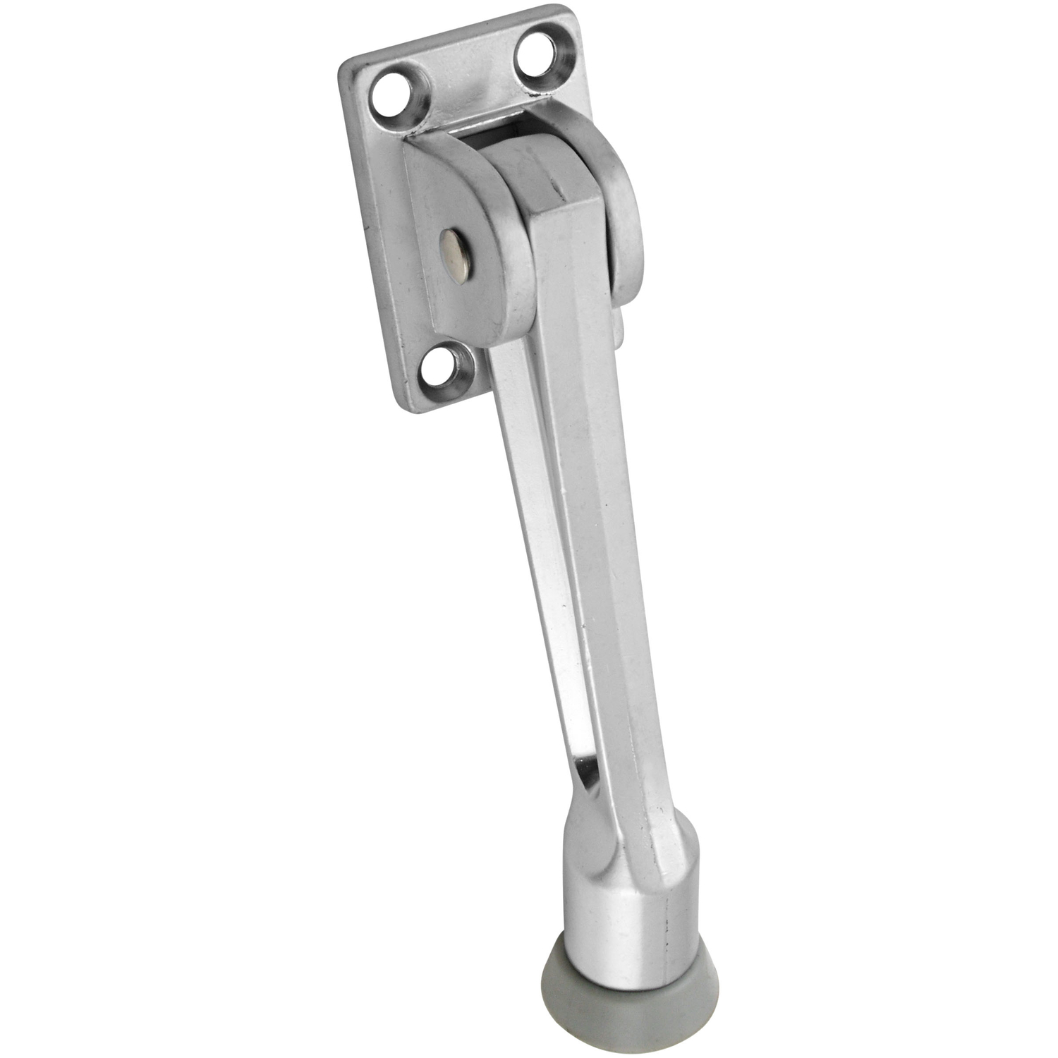 Photos - Other Hand Tools National Hardware Zinc w/Rubber Tip Satin Chrome Silver Kick-Down Door Hol 