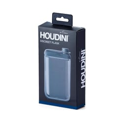 Houdini 7.25 oz Black/Clear Plastic/Silicone Flask