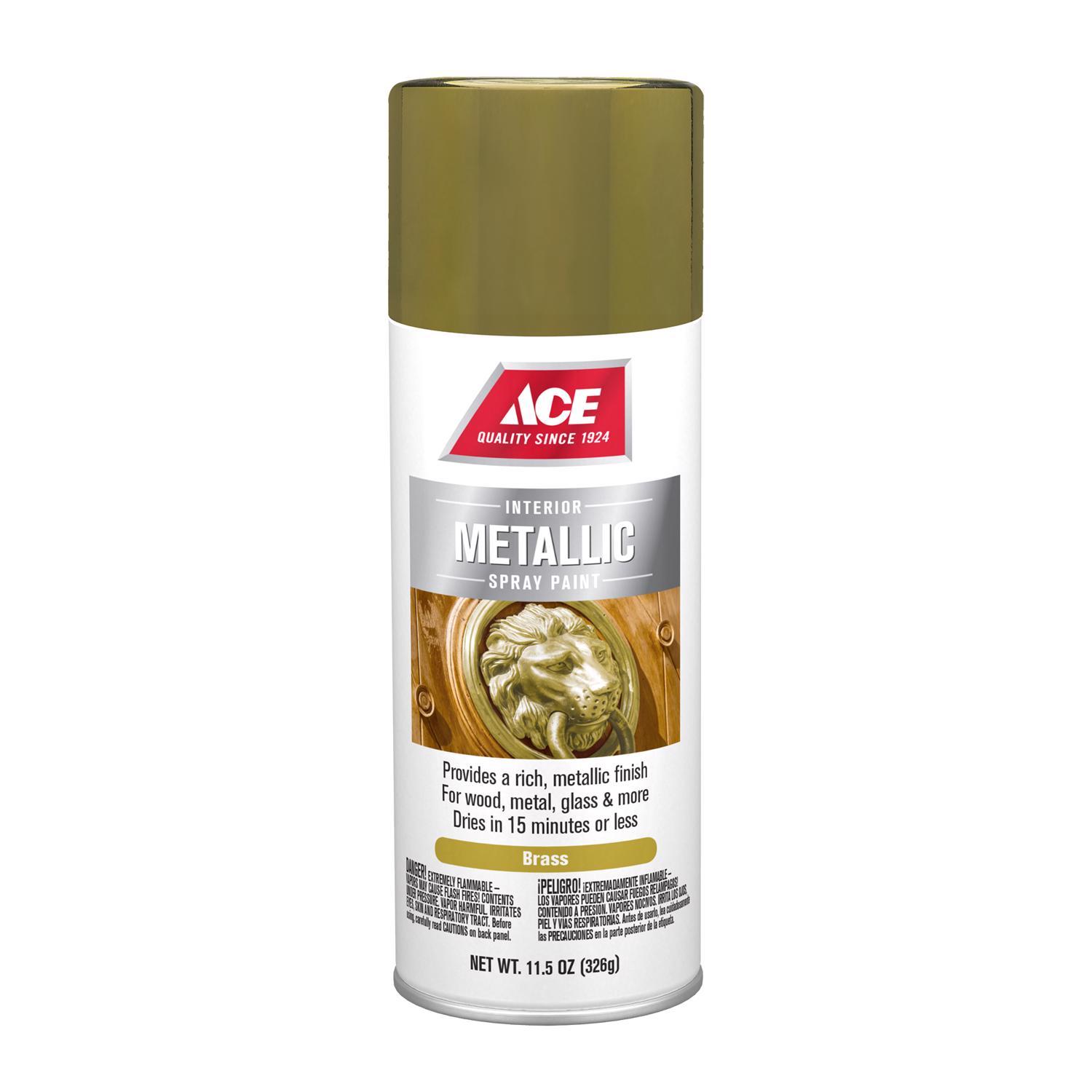 Ace Metallic Brass Spray Paint 11.5 oz Mfr I17024A07 Ace Hardware