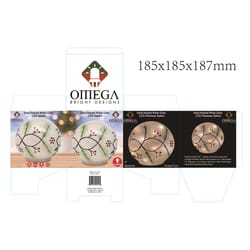 Lin-Con Marketing Omega Bright Designs LED White Greenery Sphere Table Decor 6 in.