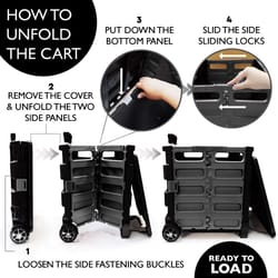Bazic Products 15 in. H X 16 in. W X 18 in. D Collapsible Utility Cart