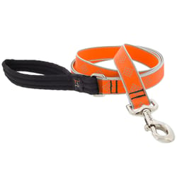 LupinePet Reflective Orange Diamond Nylon Dog Leash